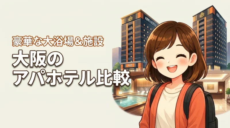 大阪のアパホテルを徹底比較！大浴場や施設がリッチなのはどこ？