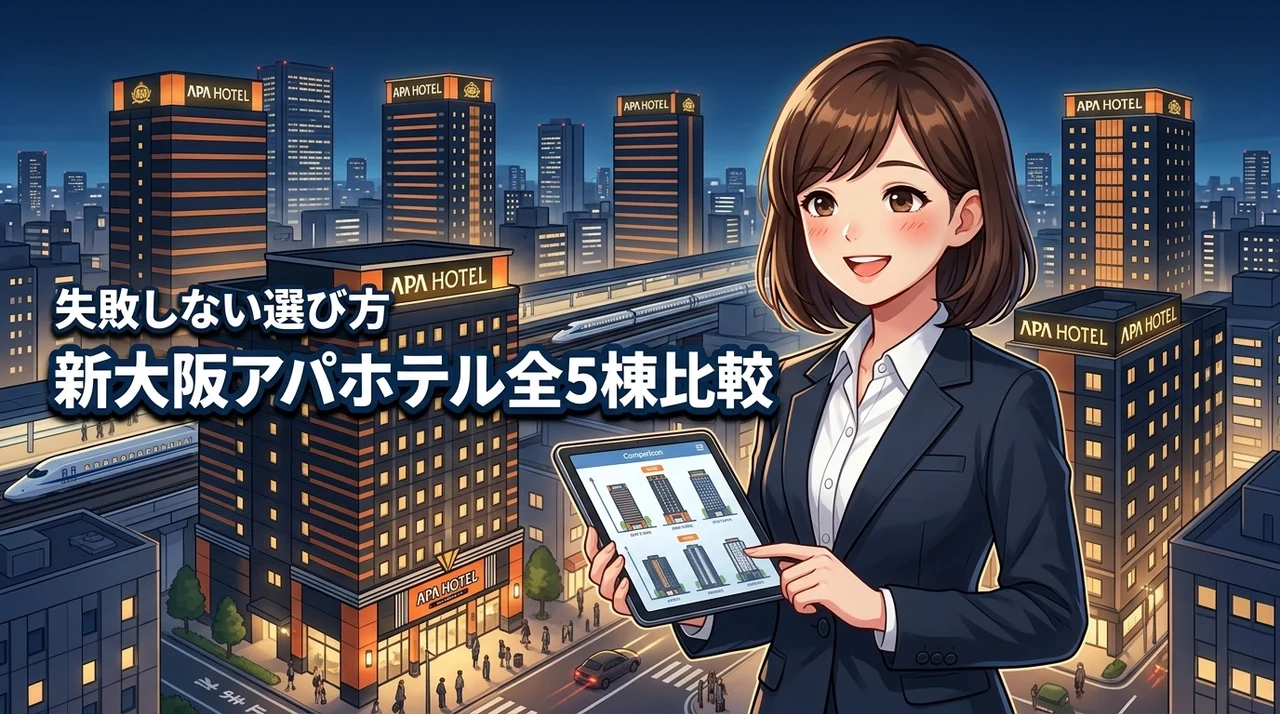【新大阪】アパホテルが多すぎて選べない？全5棟を比較して最適な1軒を教えます