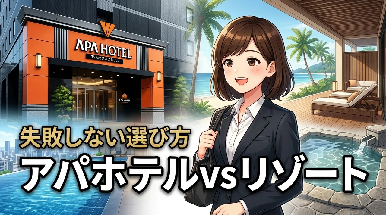 【アパホテルとリゾートを比較】出張や観光で失敗しないための選び方のコツ