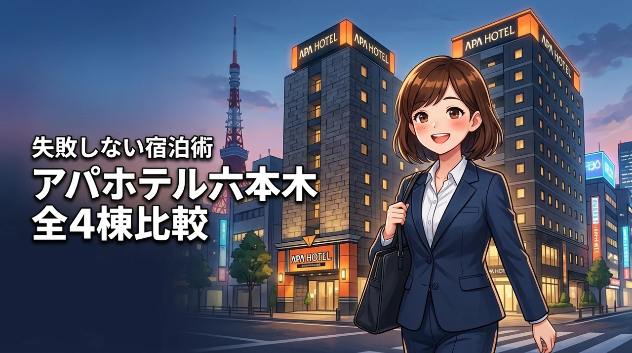【アパホテル】六本木の全4棟を比較！駅近や大浴場の有無で選ぶ失敗しない宿泊術