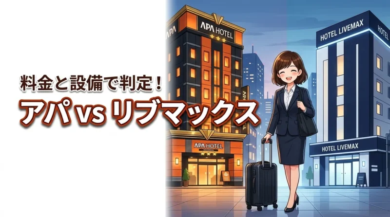 アパホテルかリブマックスで迷う方へ！料金や設備の質を比較してどっちか判定
