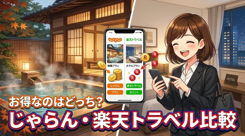 じゃらんと楽天トラベルの比較で迷う方へ！どっちがお得？損しない選び方を伝授