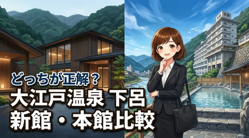 大江戸温泉物語の下呂で新館と本館の違いが気になる人へ！どっちに泊まるのが正解？