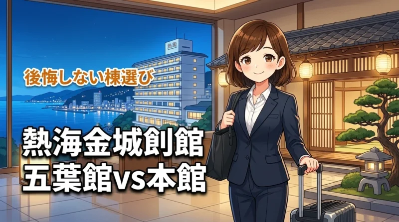 【熱海金城館】五葉館と本館の違いを比較！後悔しないための棟選びとメリットを公開
