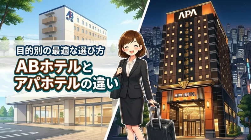 abホテルとアパホテルの違いを一覧表で比較！利用目的別の最適な選び方はこれだ