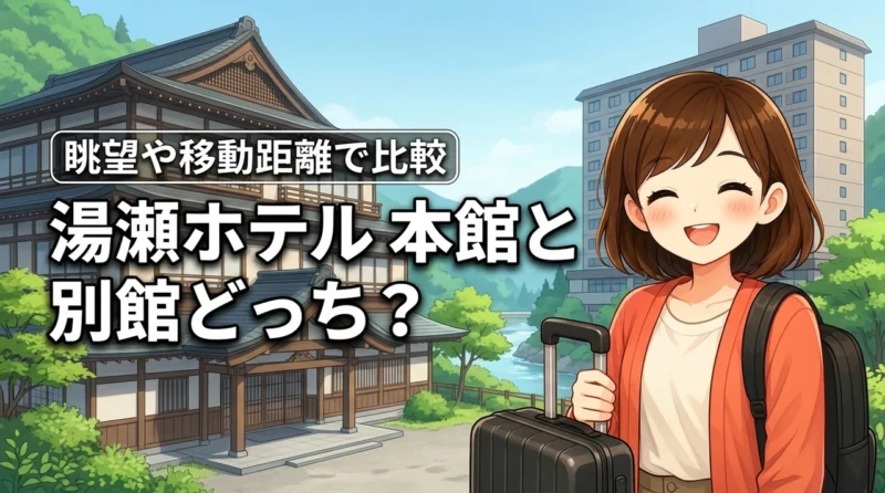 【結論】湯瀬ホテルの本館と別館どっちが良い？眺望や移動距離で最適な棟を選ぼう