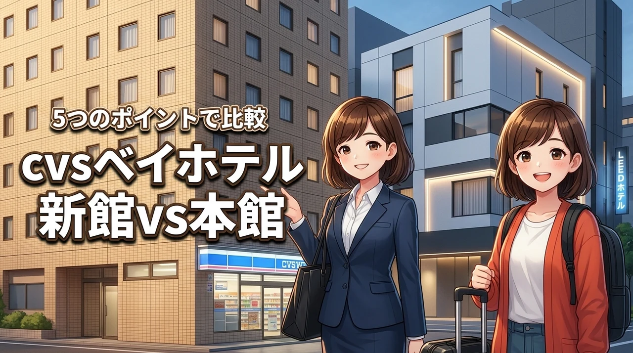 cvsベイホテルの新館と本館の違いを5つのポイントで比較!どっちがおすすめ?