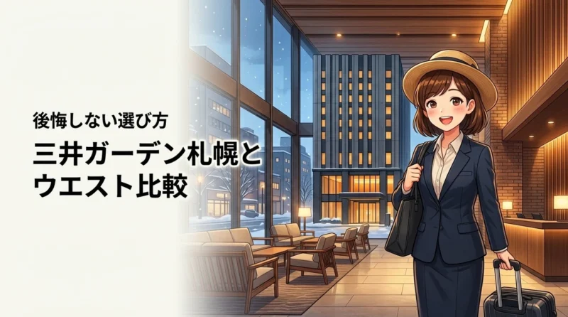 三井ガーデンホテル札幌ウエストとの違いで迷ったら？後悔しない選び方を詳しく解説