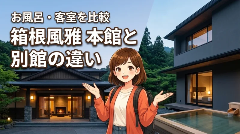 箱根風雅の本館と別館の違いで迷う人必見！お風呂や客室の設備までプロが詳しく解説