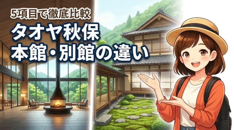 タオヤ秋保の本館と別館の違いを5項目で徹底比較！あなたに最適なのはどっち？