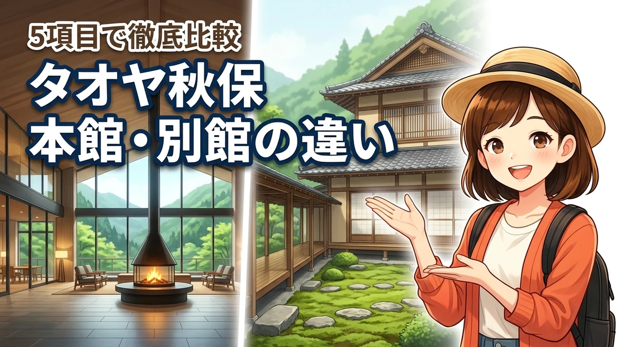 タオヤ秋保の本館と別館の違いを5項目で徹底比較!あなたに最適なのはどっち?